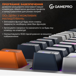 Клавіатура GamePro MK180W Hot-Swap Red Swich RGB USB UA White (MK180W)