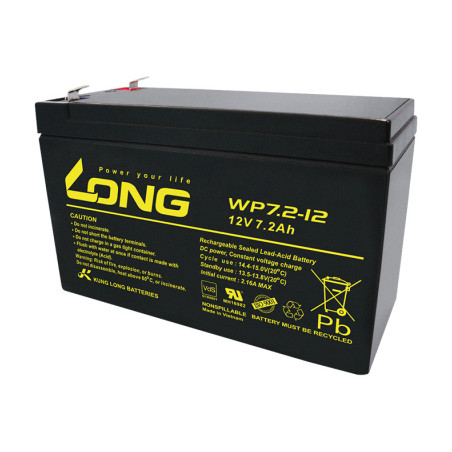 Батарея до ДБЖ Long 12В 7.2 Ач (WP7.2-12) (WP7.2-12A)