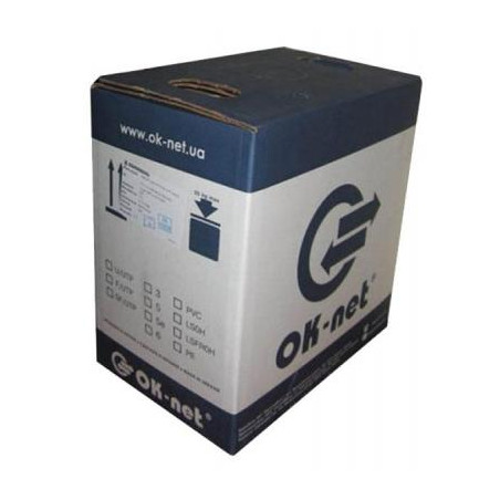 Кабель мережевий OK-Net FTP cat.6 LSOH (F/UTP-cat.6 LSOH) (КПВонг-HFЭ-ВП (250) 4*2*0,57)