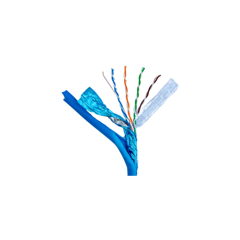 Кабель мережевий FTP 305м, cat.5e, CU, 4*2*0,51, PVC, indoor, blue GEAR (GEC-FTPCU051305)
