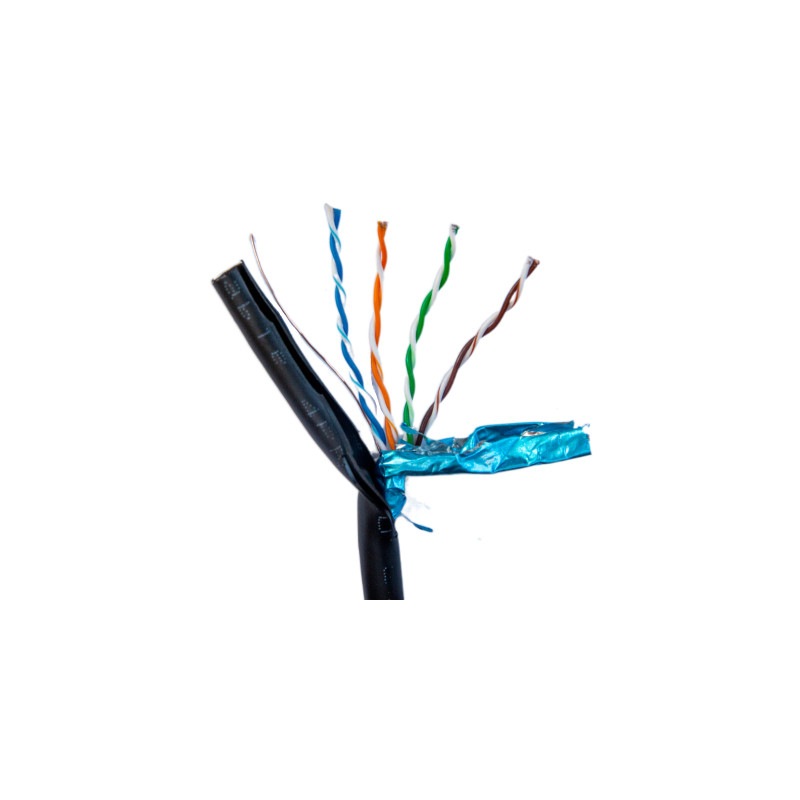 Кабель мережевий FTP 305м, cat.5e, CU, 4*2*0,51, PVC+PE, outdoor, black GEAR (GEC-FTPCUOUT051305)