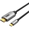 Кабель мультимедійний USB-C to HDMI M 1.5m 4K60Hz Thunderbolt 3 HDCP2.2 black Vention (CRBBG)