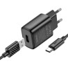 Зарядний пристрій HOCO C134A USB + cable USB to USB-C 2.4A black (6942007621359)