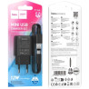Зарядний пристрій HOCO C134A USB + cable USB to USB-C 2.4A black (6942007621359)