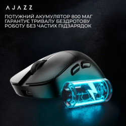 Мишка Ajazz AJ179 V2 MAX Wireless/Bluetooth/USB Black (AJ179-V2-MAX-B)