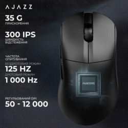 Мишка Ajazz AJ179 V2 MAX Wireless/Bluetooth/USB Black (AJ179-V2-MAX-B)