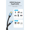 Кабель мультимедійний HDMI M to HDMI M 2.0m V2.0 4K60Hz blue Vention (ALHSH)