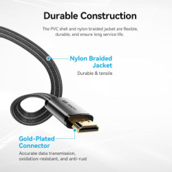 Кабель мультимедійний HDMI M to HDMI M 2.0m V2.1 8K60Hz flat Vention (ALKBH)