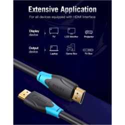 Кабель мультимедійний HDMI M to HDMI M 8.0m V2.0 4K60Hz Vention (AACBK)