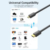 Кабель мультимедійний HDMI M to HDMI mini M 1.5m V2.0 4K60Hz Vention (AGHBG)