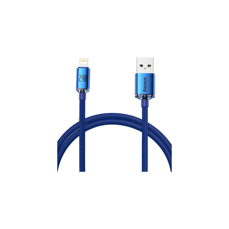 Дата кабель USB 2.0 AM to Lightning 1.2m 2.4A blue Baseus (CAJY000003)