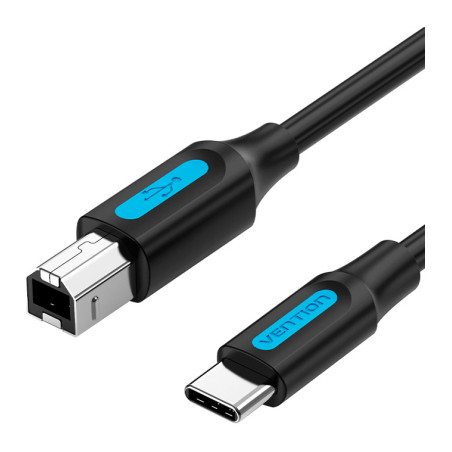Кабель для принтера USB-C 2.0 to BM 2.0m 2.4А 480Mbps Vention (CQUBH)