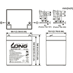Батарея до ДБЖ Long 12В 5Ач (WPS5-12) (WPS5-12)