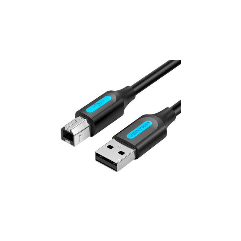 Кабель для принтера USB 2.0 AM/BM 1.0m 480Mbps PVC black Vention (COQBF)