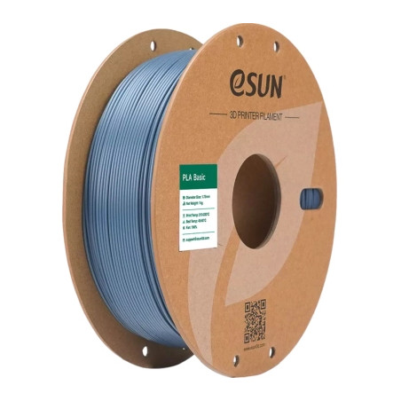 Пластик для 3D-принтера eSUN PLA BASIC 1,75mm GREY 1kg (PLA-BASIC175H1P1)