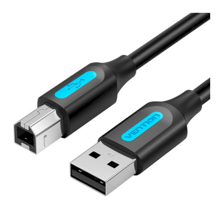 Кабель для принтера USB 2.0 AM/BM 3.0m 480Mbps PVC black Vention (COQBI)
