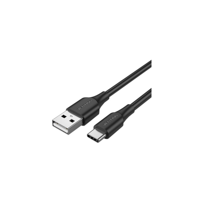 Дата кабель USB 2.0 AM to USB-C 1.5m 3.0A 18W PVC black Vention (CTHBG)
