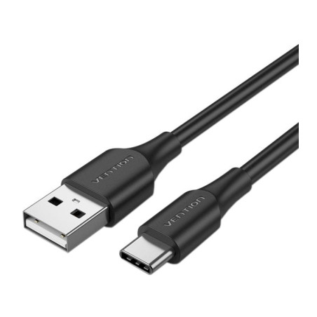 Дата кабель USB 2.0 AM to USB-C 1.5m 3.0A 18W PVC black Vention (CTHBG)