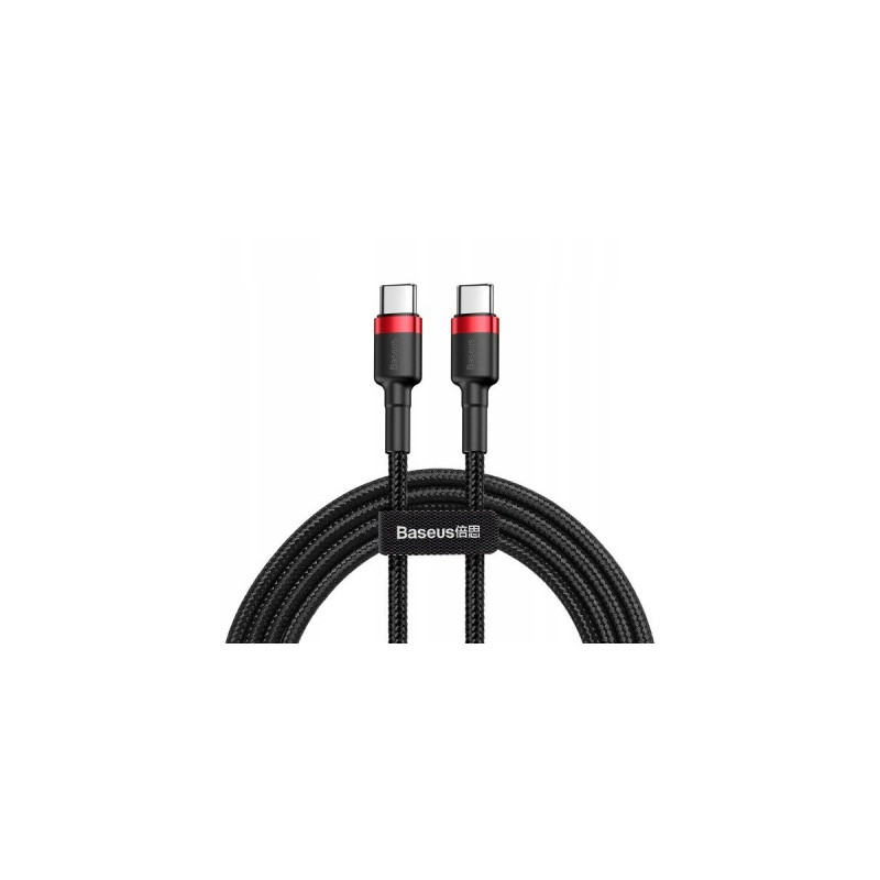 Дата кабель USB-C to USB-C 1.0m USB 3.1 3A red Baseus (CATKLF-G91)