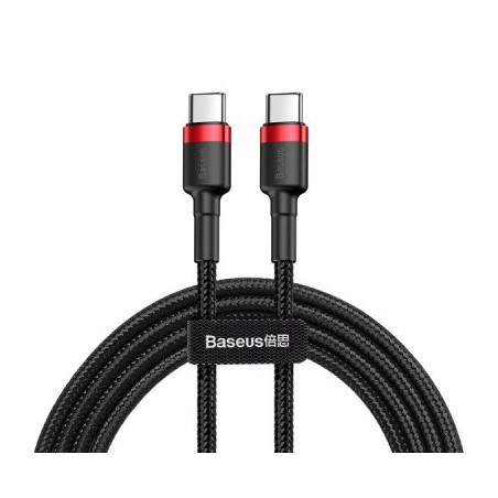 Дата кабель USB-C to USB-C 1.0m USB 3.1 3A red Baseus (CATKLF-G91)