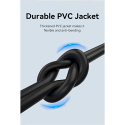 Дата кабель USB 2.0 AM to USB-C 1.5m 3.0A 18W PVC black Vention (CTHBG)