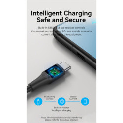 Дата кабель USB 2.0 AM to USB-C 3.0m 3.0A (18W) PVC black Vention (CTHBI)