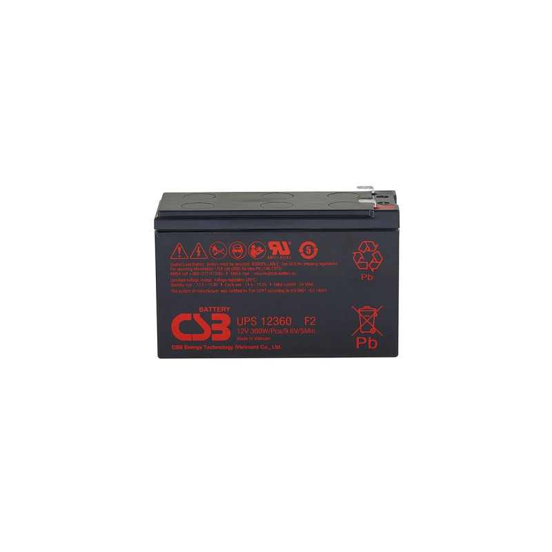 Батарея до ДБЖ CSB UPS123607F2 12V 7Ah (UPS123607F2)