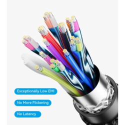 Дата кабель USB-C to USB-C 1.0m Thunderbolt 4 240W (50V/5A) 8K60Hz Gray Aluminum Alloy Vention (TAVHF)