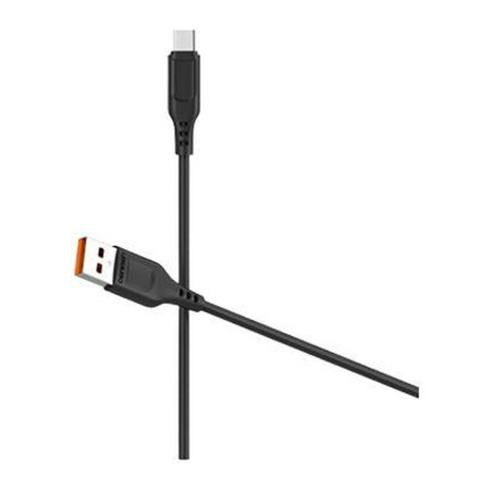 Дата кабель USB 2.0 AM to Micro 5P 1.0m 2.4A silicone black Denmen (DM-D01V-BK)