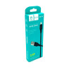 Дата кабель USB 2.0 AM to Micro 5P 1.0m 2.4A silicone black Denmen (DM-D01V-BK)
