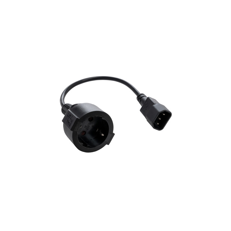 Кабель живлення C14 to Schuko 0.75mm2 Copper Vinga (VPCC14S75C)