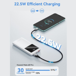 Батарея універсальна Vention 10000 mAh 22.5W Black LED Display Type (FHKB0)