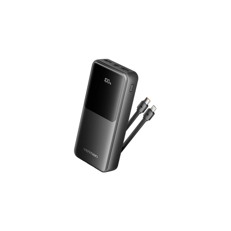 Батарея універсальна Vention 20000 mAh 22.5W with Built-in USB-C and Lightning Cables (FHPB0)