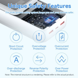 Батарея універсальна Vention 30000 mAh 22.5W Black LED Display Type (FHMB0)