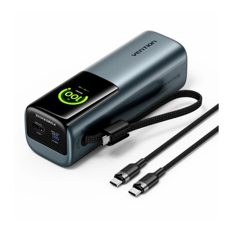 Батарея універсальна Vention 20000 mAh 165W Gray TFT Display Type (FKFH0)