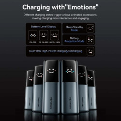 Батарея універсальна Vention 27000 mAh 200W Gray TFT Display Type (FKGH0)