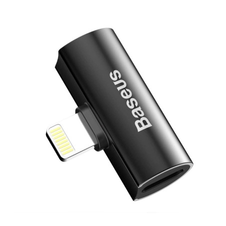 Перехідник L46 Lightning (1 Male / 2 Female) Black Baseus (CAL46-01)