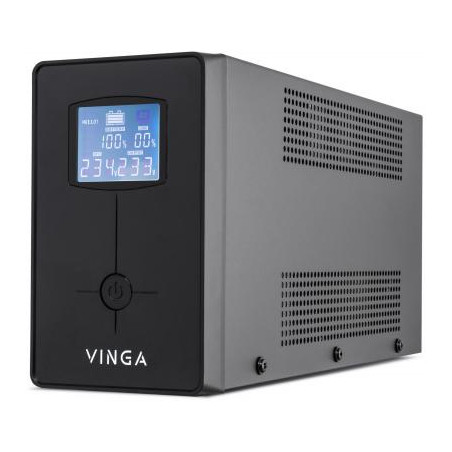 Пристрій безперебійного живлення Vinga LCD 600VA metal case (VPC-600M)