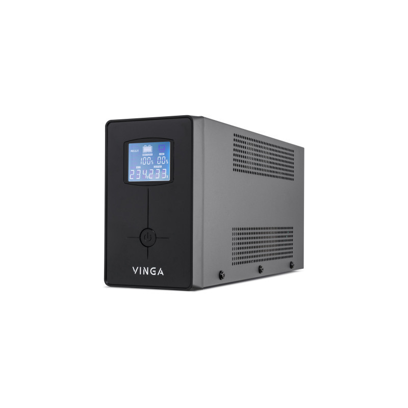 Пристрій безперебійного живлення Vinga LCD 2000VA metall case (VPC-2000M)