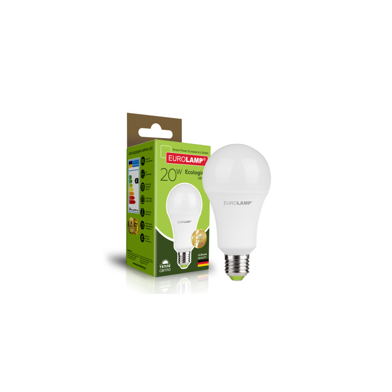 Лампочка Eurolamp LED А70 20W E27 3000K 220V (LED-A70-20272(P))