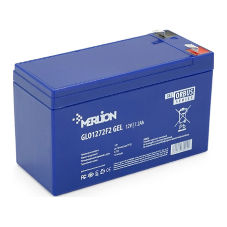 Батарея до ДБЖ Merlion GLO 12V 7.2Ah GEL (GLO1272F2 GEL)
