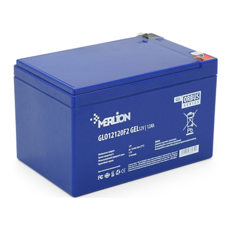 Батарея до ДБЖ Merlion GLO 12V 12Ah GEL (GLO12120F2 GEL)