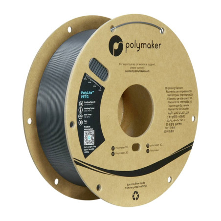 Пластик для 3D-принтера Polymaker PETG 1,75mm 1kg DARK GREY (PB01056)