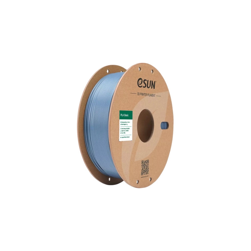 Пластик для 3D-принтера eSUN PLA BASIC 1,75mm LIGHT GREY 1kg (PLA-BASIC175Q-H1P1)