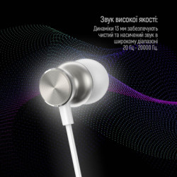 Навушники ColorWay 3.5 mm Wired Earphone UrbanBeat White (CW-WD03WT)