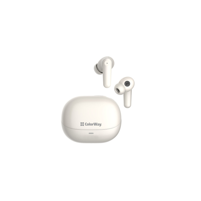 Навушники ColorWay Slim TWS-1 Earbuds Long Life Beige (CW-TWS1BE)
