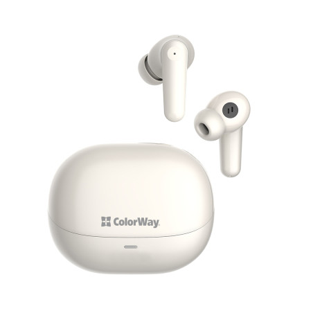 Навушники ColorWay Slim TWS-1 Earbuds Long Life Beige (CW-TWS1BE)