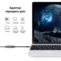 Адаптер USB-C to RJ45 Ethernet 1000Mbps Dynamode (DM-AD-GLAN-C)