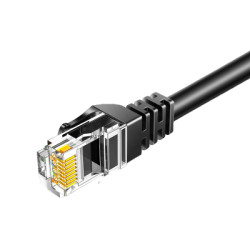 Патч-корд 10м UTP cat 6 RJ45 TopSpeed Ethernet Flat Cable Black Essager (EXCWXB-JSF01)