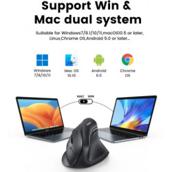 Мишка Ugreen MU008 Vertical Wireless Black (25444)